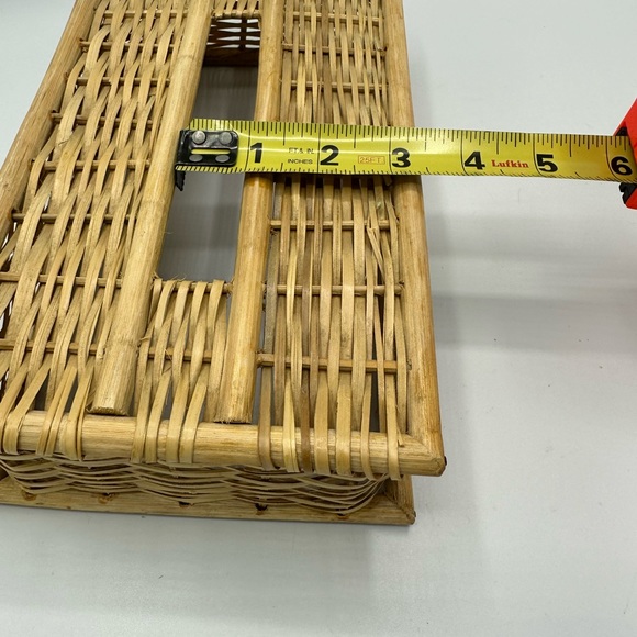 Vintage Wicker Tissue Box Cover Boho - Picture 6 of 8